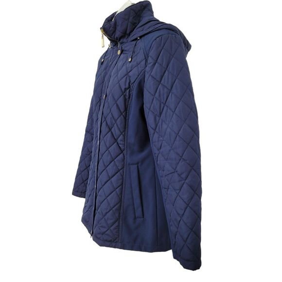 Ellen Tracy Navy Quilted Jacket - Picture 4 of 8